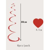 ราคา ของตกแต่งรูปหัวใจกระแสน้ำวนแบบแขวนในวันวาเลนไทน์สีแดงห้อยพวงมาลัยรัก (21170952321)