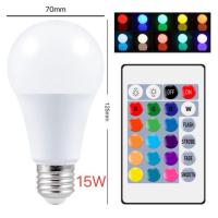 ราคา หลอดไฟ RGB หลอดปิงปอง LED BULB ไฟตกแต่ง 5W 10W 15W 20W E27 รีโมท เปลี่ยนสี (17564148595)