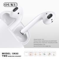 ราคา OUKU UK03 TWS หูฟังบลูทูธ หูฟังไร้สาย สินค้าพร้อมส่ง (19047662956)