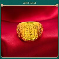 ราคา ASIX GOLD แหวนทองแท้ แหวนทอง ทอง 24K แหวนผู้ชาย แหวนผู้ชายเท่ ไม่ดำ ไม่ลอก การประกันคุณภาพ แหวนพร รับแหวนรวย สไตล์คลาสสิก หลายทางเลือก (12324460977)