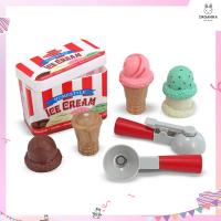 ราคา ของเล่นชุดสวมบทบาทตักไอติม พร้อมอุปกรณ์ครบชุดแบรนด์ Melissa Doug รุ่น Scoop Stack Ice Cream Cone Playset (11042145616)