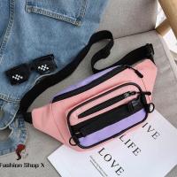 ราคา Fashion Shop X ผ้าใบเอวกระเป๋าผู้หญิงสีตีซิปF Annyแพ็คถนนเข็มขัดหน้าอกกระเป๋าF 201 (4074102616)