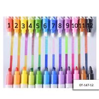 ราคา ปากกาไฮไลท์ เปลี่ยนสีได้ ปากกาสองหัว ปากกาเน้นข้อความ ปากกา highlighter pen ปากกาเมจิก ปากกาเมจิกสี ปากกาเคมี2หัว ไฮไลท์ปากกา UKI STATIONERY OT 147 (12559248223)