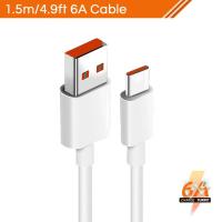 ราคา Xiaomi ดั้งเดิม USB 6A สายชนิด C ค่าเทอร์โบ65W ชาร์จเร็วสำหรับ Mi 12 11 10T Pro 5G 9 Poco X4 Pro NFC F3 M3 X3 Redmi Note 10 9 9C 9A K30s 20 Black Shark 5 4 3S Pro 2แผ่น5 USB TipoC (19169362179)