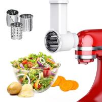 ราคา Slicer Shredder Attachments Fresh Prep Vegetable Slicer for Kitchenaid Stand Mixer Salad Maker with Cleaning Brush (17386472517)
