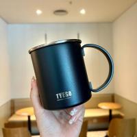 ราคา แก้วน้ำ แก้วกาแฟ TYESO แก้วมีหูจับ แก้วน้ำเก็บอุณหภูมิร้อน เย็น ขนาด400ml แก้วยกดื่มมีฝาปิดแบบสไลด์ (20722079377)