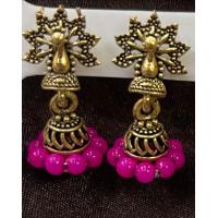 ราคา ต่างหูอินเดียระฆังเล็กมี6สีลายนกยุง (14191252654)