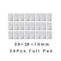 ราคา ชุดจานสีสำหรับทาสีตารางสีสีน้ำสำหรับศิลปินสีขาวถาดครึ่งกระทะแบบเต็มจำนวน QTWIX 6 12 24 36 48ชิ้นอุปกรณ์ศิลปะ (18401768906)
