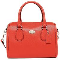 ราคา กระเป๋าถือ Coach แท้ หนังแท้ ฟอกแบบกันรอยขีดข่วน สีสวยมาก มีสายยาว COACH 33329 CROSSGRAIN LEATHER BENNETT SATCHEL (1440154211)