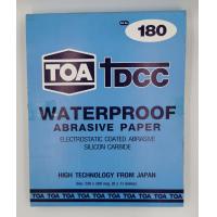 ราคา TOA กระดาษทราย น้ำ เบอร์ 180 รุ่น DCC สำหรับขัดเหล็ก โลหะ พลาสติก สีโป้ว แพ็ค 12 แผ่น (1300874033)
