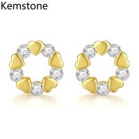 ราคา Kemstone ใหม่สไตล์เกาหลีประดับเพชรหัวใจออกแบบวงกลมทองสีเงินต่างหูสตั๊ดสำหรับผู้หญิงที่สง่างามของขวัญเครื่องประดับ (559344837)