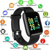 ราคา 100 ผลิตภัณฑ์ดั้งเดิม Gratis Ongkir 116Plus สายรัดข้อมืออัจฉริยะกีฬาบลูทูธ Smartband เครื่องวัดอัตราการเต้นของหัวใจนาฬิกาข้อมืออัจฉริยะ D13นาฬิกาสมาร์ทหน้าจอสัมผัสกันน้ำ (18990263984)