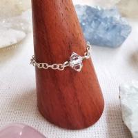 ราคา แหวนเงิน แหวนเงินชุบพิ้งโกลด์หินเฮอร์คิเมอร์ไดม่อน Herkimer Diamond (16639401138)