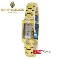 ราคา Sandoz นาฬิกาข้อมือผู้หญิง สายสแตนเลส รุ่น SD99234GG02 สีทอง หน้าปัดเงิน กระจก Sapphire กันรอย (1365092944)