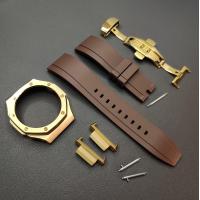 ราคา GA2100สายนาฬิกาอะแดปเตอร์โลหะ2rd Bezel ยางฟลูออรีนสายนาฬิกาข้อมือสำหรับ Casio G Shock GA 2100 2110นาฬิกาทองและทองคำสีกุหลาบ (7476682059)