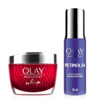 ราคา OLAY Regenerist Whip Set Whip Cream 50g Retinol Serum 30ml โอเลย์ รีเจนเนอรีส วิป เรตินอล เซรั่ม 30มล ครีมบำรุง 50ก (360226106)