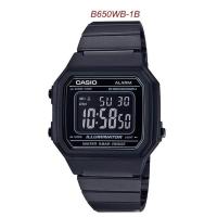 ราคา ของแท้100 คาสิโอ นาฬิกาข้อมือ Casio Standard รุ่น B650WB 1B สีดำ สายสเตนเลส ประกัน1ปี ร้าน Time4You T4U (967458724)