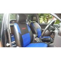 ราคา ส่งฟรี 1 คู่ ชุดหุ้มเบาะรถยนต์ ขนาดตรงรุ่น ALLNEW D MAX2005 2011 แบบสวมทับ คู่หน้า สีน้ำเงิน ดำ BLU BL N LINE 3 (9124080985)