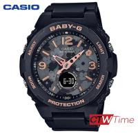 ราคา ผ่อนชำระ สูงสุด 10 เดือน Casio Baby g นาฬิกาข้อมือผู้หญิง สายเรซิ่น รุ่น BGA 260FL 1ADR สีดำ (13113265565)
