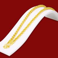 ราคา สร้อยคอทอง สร้อยทองไม่ลอก เครื่องประดับ ทองเหมือนแท้ หนัก 1บาท ลายห่วงคู่ ยาว24นิ้ว สร้อยคอทอง (17447724397)