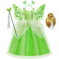ราคา สาวดิสนีย์ทิงเกอร์เบลล์ชุดฮาโลวีนเครื่องแต่งกายเด็กสีเขียวTinkerbellแฟนซีนางฟ้าเจ้าหญิงคอสเพลย์พรรคเทศกาลชุด (20533395717)