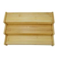 ราคา 3 Tier Non Expandable Bamboo Spice Rack Step Shelf Cabinet Organizer (19751029240)
