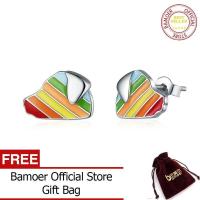 ราคา BAMOER ต่างหูสตั๊ดเคลือบรูปสุนัขสีรุ้งสำหรับผู้หญิงเครื่องประดับแฟชั่นเงินแท้925 SCE825 (1263710742)