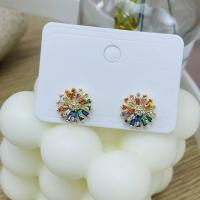 ราคา Kemstone Ins ดอกทานตะวันที่มีสีสันเพทายลูกบาศก์ชุบทองต่างหูตุ้มหูผู้หญิงของขวัญเครื่องประดับที่สง่างามดอกแดนดิไลออน (19157558851)