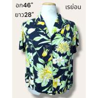 ราคา เสื้อลายดอก เสื้อสาวอวบมือสอง เสื้อลายดอก ระบุไซส์ตามรูป (20597728578)
