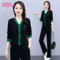 ราคา ชุดวอร์มผู้หญิง2ชิ้นเสื้อแฟชั่นแขนยาวสีชุดกีฬาใส่สบายกางเกงระบายอากาศ ส้มขนาด M (17269627893)