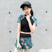 ราคา jqk ชุดว่ายน้ำเซ็ท 2 ชิ้น เสื้อแขนสั้น กางเกงขาสั้น มี2สี ดำ เขียว รุ่น 0288 (16101101877)