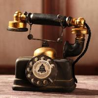 ราคา Mayitr New Vintage โทรศัพท์แบบโรตารี่รูปปั้นโบราณ Shabby โทรศัพท์เก่าตุ๊กตาตกแต่งบ้าน (7156330939)