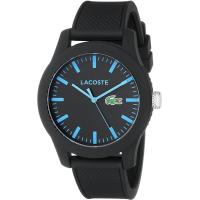 ราคา Lacoste Mens 2010791 Lacoste 12 12 Black Watch with Silicone Strap (14456990030)