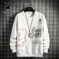 ราคา เสื้อสเวตเตอร์แขนยาวสำหรับเล่นเพลย์บอยเสื้อสเวตเตอร์ผ้าฝ้ายทรงหลวมเสื้อคลุมสำหรับนักเรียน M 4XL เสื้อแขนยาวคอกลม (18213378031)