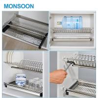 ราคา Stainless Steel 2 Tier Dish Rack Standing Design Storage Kitchen Racks Over Sink Dish Drying Rack (19225435032)