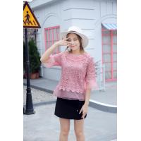 ราคา เสื้อลูกไม้ชายผ้าแก้ว เสื้อลูกไม้แขนผ้าแก้ว เสื้อลูกไม้ระบายผ้าแก้ว เสื้อลูกไม้แขนสามส่วน ผ้าลูกไม้ ลูกไม้อิตาลี ชุดออกงาน A98 1 (4115718445)