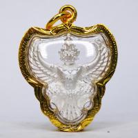 ราคา ใหม่ มาแรง ตรงปก ส่งไว เชิญบูชา จี้พญาครุฑ สีเงินพ่นทรายขัดเงา เลี่ยมกรอบทองแกะลาย เสริมบารมี พร้อมบูชา By ONTIME24 (1998278689)