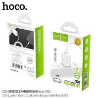 ราคา Hoco ชุดสายชาร์จพร้อมปลั๊ก รุ่น C50 เซ็ต สำหรับ For iP Micro Type C Charger Set (9553941293)