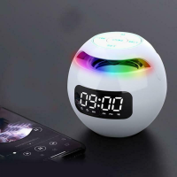 ราคา ลำโพง5 0ที่รองรับบลูทูธพร้อมนาฬิกาปลุกดิจิตอล LED เครื่องเล่นเพลงนาฬิกาทรงลูกบอลไร้สายลำโพงลำโพงบลูทูธขนาดเล็ก (17415489219)