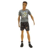 ราคา เสื้อผ้าตุ๊กตา1 6หลากสีสำหรับชุดตุ๊กตาเด็กผู้ชายเคนเสื้อยืดมีฮู้ดกางเกงกางเกงสำหรับแฟนตุ๊กตาบาร์บี้ (19665745962)