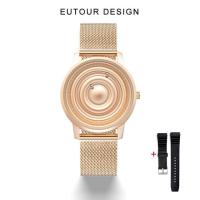 ราคา Eutour สีน้ำเงินนาฬิกาสำหรับผู้ชายนาฬิกาข้อมือระบบแม่เหล็กหรูหราหน้าปัด Quartz ทำจากสแตนเลสกันน้ำนาฬิกาแฟชั่นสำหรับผู้ชายสีทอง (14508455159)