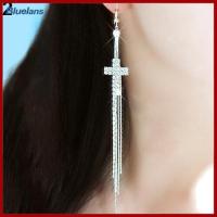 ราคา Bluelans จี้พลอยเทียมทรงระฆังแบบไขว้สำหรับผู้หญิงต่างหูสายยาวประดับพู่ยาวสำหรับงานแต่งงานงานเลี้ยง (19714537384)