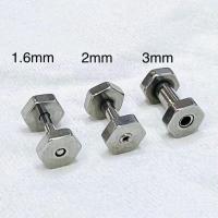 ราคา จิวหูตาไก่ จิวตาไก่ จิวระเบิด 6เหลี่ยม ทำจาก สแตนเลส แท้ มีขนาดตั้งแต่ 2มิล 12มิล มีความคงทน สีไม่หลุดลอก ไม่หมอง งานนำเข้า (16722717429)