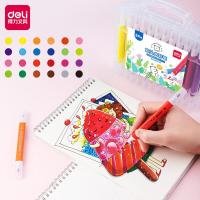 ราคา ปากกาสีน้ำ Deli 70672 ปากกาสีน้ำแท่งสามเหลี่ยมแบบสองหัว ปากกาเมจิกหัวพู่กัน ปากกาไฮไลท์ ปากกามาร์คเกอร์ (19117346809)