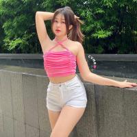 ราคา เสื้อเกาะอก คล้องคอผ้าวิ้ง มีซับใน (16139184533)