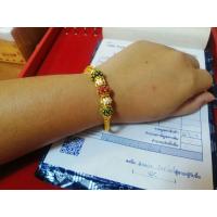 ราคา ข้อมือ ลงยาทองหุ้มแท้จากเยาวราช ขนาด3บาท รับประกัน 1ปี ทองแท้เศษทองแท้100 (19076530894)
