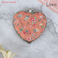 ราคา Flash Sale Xiong มินิแต่งหน้าขนาดกะทัดรัดกระเป๋าดอกไม้สองด้านพับกระจกแต่งหน้าวินเทจ (19724243052)
