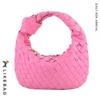 ราคา LIKEBAG กระเป๋าสานแฟชั่นแบบออริจินัลหนัง PU ซิปกระเป๋าทอมือแท้สำหรับผู้หญิง (14535500760)