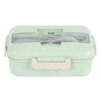 ราคา Rice box กล่องข้าว กล่องข้าวฟางข้าวสาลี กล่องข้าวไมโครเวฟ กล่องใส่อาหาร พร้อมอุปกรณ์ช้อนตะเกียบสแตนเลส แบบแบ่งช่อง กล่องเบนโตะ bento wheat (10237686294)