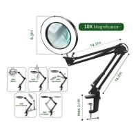 ราคา CHENBEN โคมไฟตั้งโต๊ะ LED ปรับแสงได้3สีโคมไฟโต๊ะอ่านหนังสือปลั๊กคลิป USB พับได้หัวคู่แขน24วัตต์สก์ท็อปไฟอ่านหนังสือป้องกันดวงตาสำหรับนักเรียนห้องเรียนสำนักงานห้องนอน (21281412068)